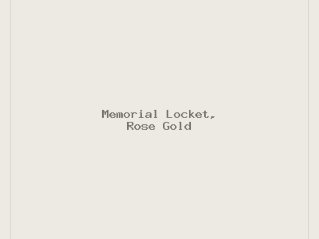 Memorial Locket, Rose Gold