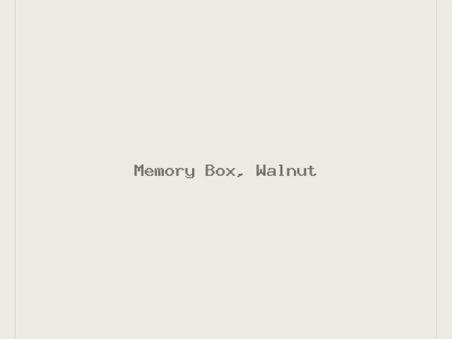 Memory Box, Walnut