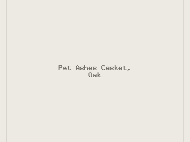 Pet Ashes Casket, Oak